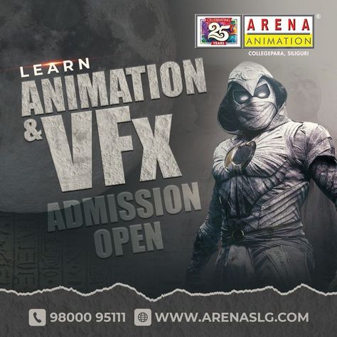 Animation & VFx Prime is a 30 Months Program that can be undertaken by anyone who has completed 10+2 .In this course, one will be learning about the field of Animation and Visual Effects (VFx). The course is very much suitable for those who have a creative or artistic bent of mind. You will be requiring skills in drawing and it helps if you have a vivid imagination and an eye for detail. A good observation skill is also very much essential to become a good animator or a virtual artist. Arena Animation, Learn Animation, An Eye, Visual Effects, 25 Years, Social Media Post, How To Become, Social Media, Drawings