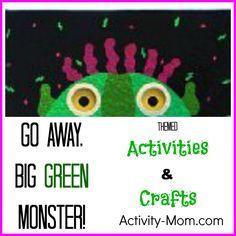 Go Away Big Green Monster Activities and Crafts Big Green Monster Activities, Caterpillar Crafts, Tree Activities, Big Green Monster, Spider Activities, Monster Activities, Monster Craft, Sequencing Cards, Sequencing Activities