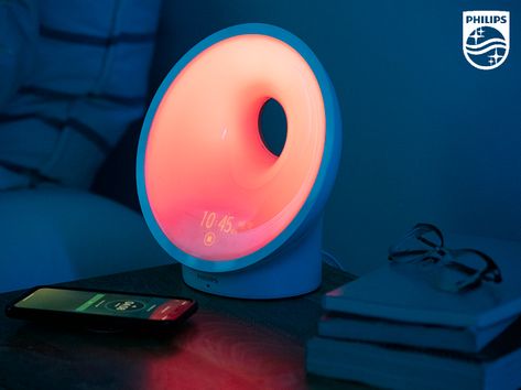 Get help creating a positive sleeping, waking and living routine with the SmartSleep Wake-up light. #TakeChargeOfYourSleep Sleep Lighting, Philips Alarm Clock, Philips Sunrise Alarm Clock, Philips Wake Up Light, Noise Machine Sleep, Sleep Light, Environment Map, Sleep Products, Relaxation Exercises