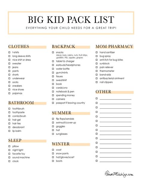 Packing List For Family Vacation, 1 Week Packing List Winter, Family Travel Packing List, Packing List For Vacation With Kids, Zoo Packing List, Kids Vacation Packing List, Zoo Trip Packing List, Family Holiday Packing List, 7 Day Holiday Packing List