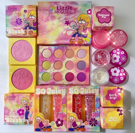 The Disney Lizzie McGuire x ColourPop collection is available now at ColourPop.com Colourpop Collab, Colour Pop Makeup, Makeup Palette Collection, Bubblegum Pop, Makeup Pallets, Magical Makeup, Makeup Package, Disney Makeup, Makeup Is Life