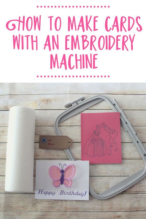 Use an embroidery machine to embroider on cardstock. Embroidery On Card Stock, Machine Embroidery Cards, Cardstock Embroidery, Embroidery Hacks, Embroidering Machine, Embroidered Cards, Embroidered Paper, Machine Embroidery Designs Projects, Machine Embroidery Tutorials