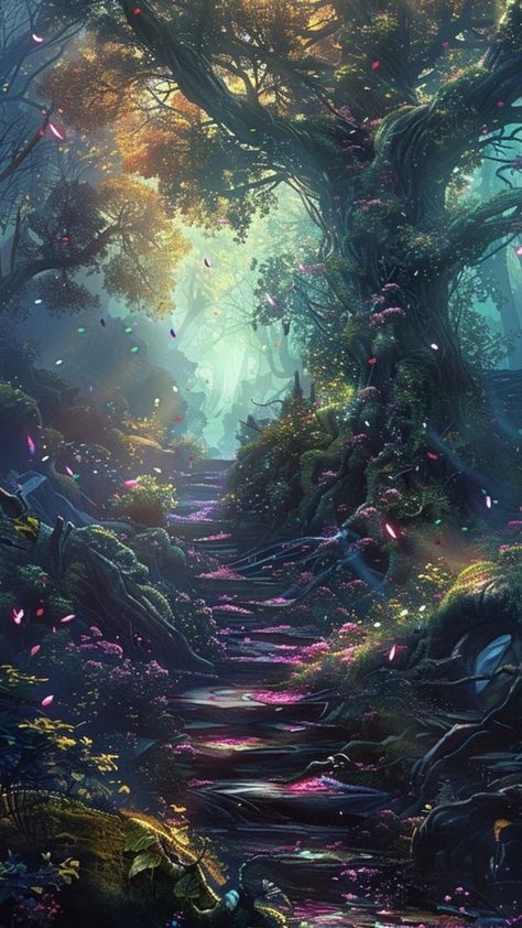 Mythical Backgrounds Fantasy Art, Fantasy Screensavers, Dreamy Places Aesthetic, Fantasy Worlds Aesthetic, Cute Fantasy Aesthetic, Fantasy Wallpapers Aesthetic, Fantasy Realm Aesthetic, Bright Fantasy Aesthetic, Fantasy Wallpaper Magic