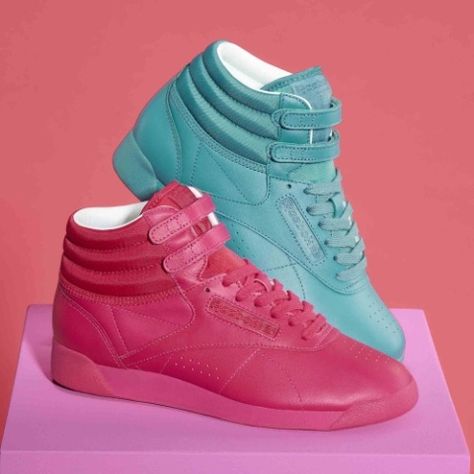 Teyana Taylor Launches Totally '80s Reebok Freestyle Sneakers 80s Freestyle Party, 80s Reebok, 80s Sneakers, 80s Shoes, Reebok Freestyle, Wedding Singer, Totally 80s, Pink High Tops, Teyana Taylor