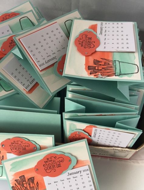 Making A Calendar, Handmade Desk Calendar, Diy Desk Calendar, Scrapbook Calendar, Easel Calendar, Framed Calendar, Mini Desk Calendar, Calendar Cards, Make A Calendar