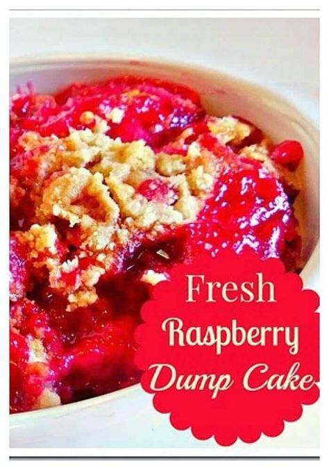 Raspberry Dump Cake, Fresh Raspberry Desserts, Fresh Raspberry Cake, Fresh Raspberry Recipes, Cherry Cheesecake Bars, Raspberry Recipes Dessert, Raspberry Cobbler, Raspberry Crisp, Dump Cake Recipe