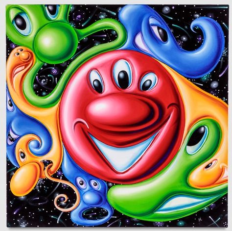 KENNY SCHARF Kenny Knox, Kenny Scharf Dior, Kenny South Park Painting, Steven Kenny Art, Kenny Scharf Art, Bad Painting, Kenny Scharf, Street Mural, Summer Art