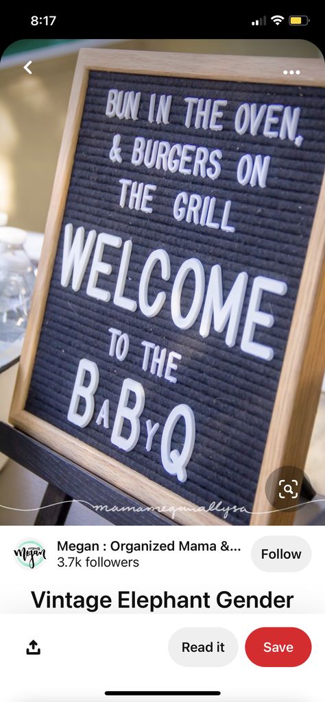 Oven Burgers, Burgers On The Grill, Baby Announcement Photoshoot, Baby Shower Bbq, Bun In The Oven, Baby Q, Vintage Elephant, On The Grill, Toddler Fun