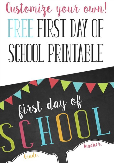 Can you believe the first day of school will be here soon? Preserve the memories with pictures of the kids holding a printable first day of school sign with their grade and teacher’s name. Grab this customizable free first day of school printable for your little learners heading back to school. Back To School Signs 1st Day, School Free Printables, 1st Day Of School Sign, Preschool Slp, Back To School Signs, Homework Chart, Behavior Contract, First Day Of School Printable, First Day Of School Pictures