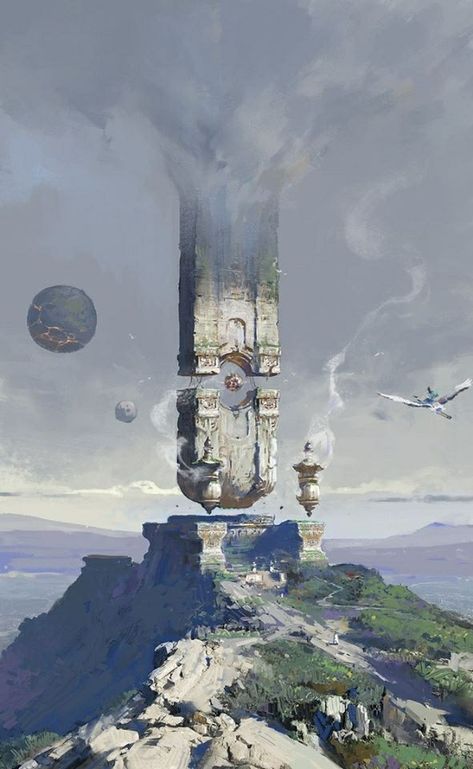 Ancient Monolith, World Concept Art, Fantasy Landscape Art, Landscape Concept, Fantasy City, Fantasy Setting, Fantasy Places, Fantasy Art Landscapes, Fantasy Concept Art