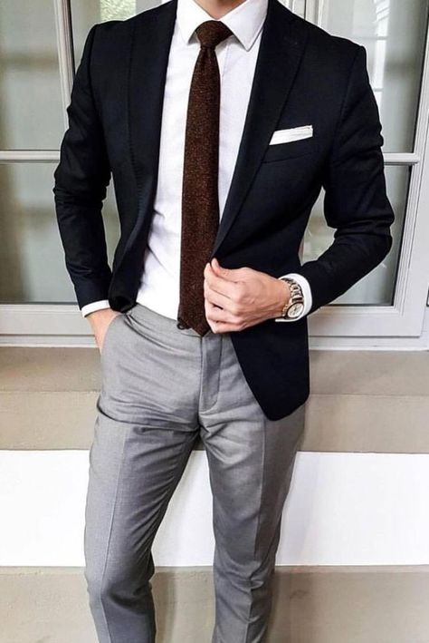 How To Mix Pants & Jackets The RIGHT Way – MANNER Best Suits For Men, Blazer Outfits Men, Herren Style, Mens Fashion Blazer, Mens Fashion Business, Mens Fashion Smart, Mens Fashion Classy, Men’s Suits, Mens Fashion Suits