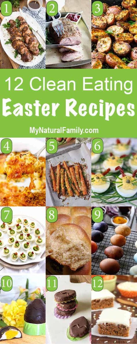 Clean Eating Easter Recipes #cleaneating #cleaneatingrecipes #mynaturalfamily Easter Candy Recipes, Easter Dinner Ideas, Healthy Easter Recipes, Easter Recipe, Healthy Easter, Easter Dinner Recipes, Clean Eating Recipes For Dinner, Meat Dinners, Clean Eating Dinner