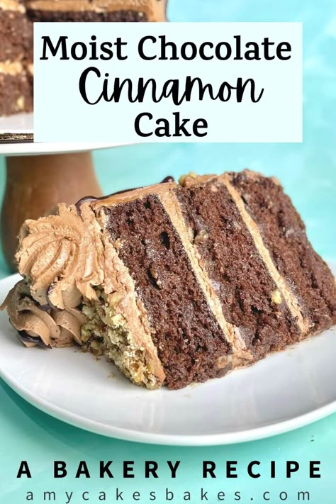 Morganza Cake Recipe, Cinammon Cake Recipes, Chocolate Fall Cake, Chocolate Cake Variations, Chocolate Cake With Cinnamon, Chocolate Cinnamon Cake, Cinnamon Cake Recipe, Cinnamon Cake Recipes, Bakery Style Cake