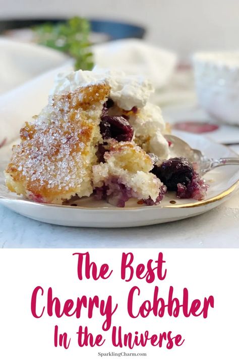 Blackberry Cherry Cobbler, Cherry Blueberry Cobbler, Easy Cherry Cobbler, Raspberry Cobbler, Cherry Pie Filling Recipes, Cherry Cobbler Recipe, Dinner Planning, Thanksgiving Brunch, Cherry Pie Recipe