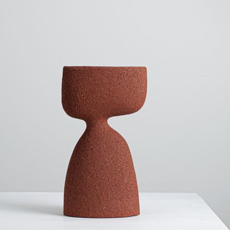 Unglazed stoneware sculptural vessel with a rich red stoney finish. Sculptural vessel, suitable as a vase.W23 x W14 x D7cm Join our mailing list to find out when new stock is added to our website. Tableware Photography, Modern Ceramics Design, Ceramic Shapes, Hotel Eden, Red Vase, Red Vases, Sculptures Céramiques, Pottery Handbuilding, Handmade Ceramics Vase