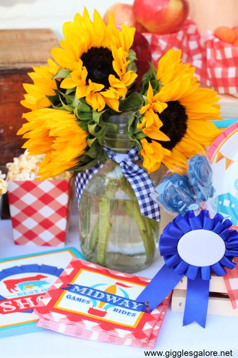 County Fair Backdrop Ideas, County Fair Themed Party, County Fair Party Ideas, County Fair Theme Decorations, Country Fair Decorations, County Fair Decorations Ideas, County Fair Centerpieces, Country Fair Birthday Party, County Fair Birthday Cake