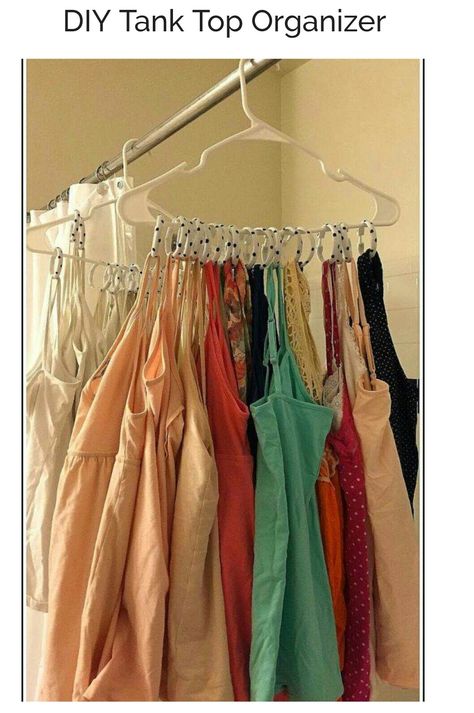 Tank Top Organization, Apartment Closet Organization, Diy Tank Top, Craft Closet Organization, Diy Tank, Clothes Closet Organization, Clothes Organization Diy, Closet Organization Diy, Dekor Diy