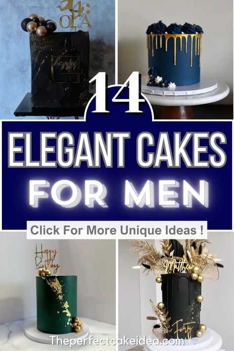 14 Elegant Birthday Cake Ideas For Men. - The Perfect Cake Idea Elegant 50th Birthday Cake For Men, Elegant Cake For Men, Men’s 50th Birthday Cakes, Cakes Design For Men, 50th Cakes For Men, Elegant Birthday Cakes For Men Design, Mens 50th Birthday Cakes, 50 Birthday Cake For Men, 50 Th Birthday Cake For Men