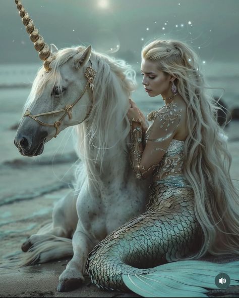 Mermaid Pool Photoshoot, Unicorn Aesthetic, Aqua Mermaid, Mermaid Photography, Pegasus Unicorn, Unicorn Pictures, Mermaid Pictures, Fantasy Sci Fi, Mermaids And Mermen