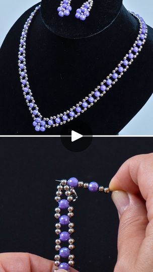 Easy Necklace, Diy Necklaces Tutorial, Beaded Necklace Tutorial, Beaded Necklace Diy, Necklace Tutorial, Beaded Jewellery, Beaded Jewelry Patterns, Bead Jewelry, Beaded Jewelry Diy