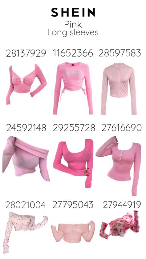 #pink #shein #sheincodes #codes #clothes Shein Outfit Codes Aesthetic, Shein Shirts Codes, Shein Codes Summer, Shein Tops Codes, Outfit Ideas From Shein With Codes, Shein Pink Outfits, Shein Codes 2024, Shein Outfits Summer 2024 Codes, Shien Outfit Codes