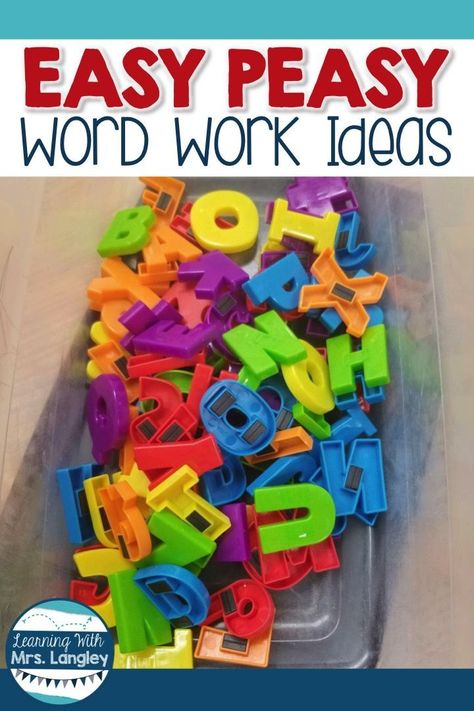 Word Work Ideas, Daily 5 Kindergarten, Centers First Grade, Daily 5 Activities, Word Work Kindergarten, Word Work Stations, Reading Stations, Word Work Centers, Classroom Centers