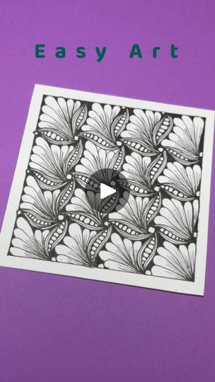 How To Draw Easy Zentangle Pattern | Step To Step Drawing Tutorial For Beginners #zentangle #art #drawing #doodle #viral #easyart | How To Draw Easy Zentangle Pattern | Step To Step Drawing Tutorial For Beginners #zentangle #art #drawing #doodle #viral #easyart | By Easy ArtFacebook Easy Zentangle Patterns, Easy Zentangle, Zentangle Pattern, Draw Easy, Drawing Tutorials For Beginners, Pattern Steps, Step Drawing, Zentangle Art, Zentangle Patterns