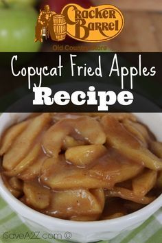 Fried Apples Recipe, Cracker Barrel Fried Apples, Copycat Cracker Barrel, Cracker Barrel Recipes, Tandoori Masala, Fried Apples, Copykat Recipes, Copycat Restaurant Recipes, Fruit Dishes