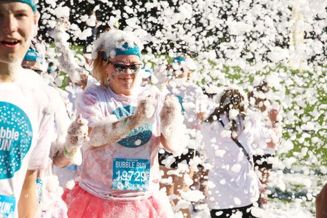 Bubble Run Bubble Run 5k, Bubble Run, Walk Dance, White T Shirts, Blowing Bubbles, The Bubble, Remember When, Do You Remember, Phoenix Az