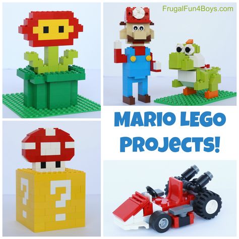 Mario LEGO Projects to Build with Instructions Basic Lego Builds, Lego Step By Step Instructions, Lego Instructions Step By Step, Lego Learning, Mario Lego, Barbie Lego, Lego Machines, Lego Mario, Lego Challenge