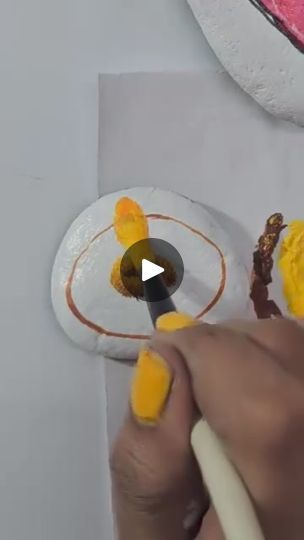 1.8K views · 127 reactions | Sunflower Painting with long Brush on Pebble 🌼💕
#FacebookPage | By Little RocksFacebook Painted Rocks Sunflower, Sunflower Rock Painting, Sunflower Painting, Rock Painting, Rock Art, Painted Rocks, Sunflower, Art