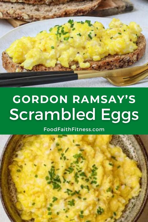 Gordon Ramsay Eggs, Gordon Ramsay Scrambled Eggs, Gordon Ramsey Recipes, Gordon Ramsay Recipe, Fluffy Scrambled Eggs, Scrambled Eggs Recipe, Chef Gordon, Chef Gordon Ramsay, The Whoot