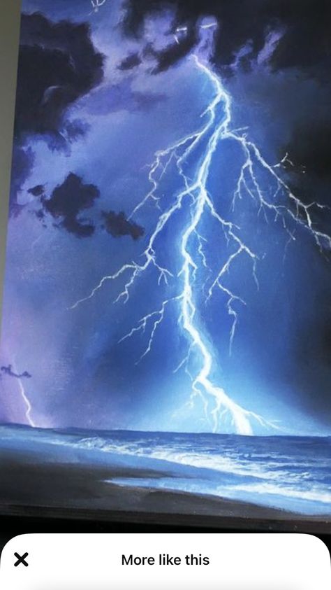 Painting Of A Painting, Rainstorm Painting, Thunderstorm Painting, Lightning Painting, Big Canvas Painting, Sky Art Painting, Easy Acrylic Painting, Large Canvas Painting, Dream Painting