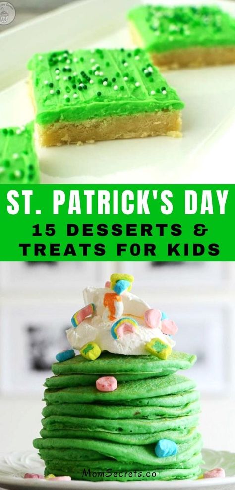 The best St. Patrick’s Day desserts & treats- a compilation of delicious desserts to make for the holiday! #stpatricksday #stpatricksdaydesserts #stpatricksdaytreats #dessertsforkids #funnytreats St Pattys Desserts, Funny Desserts, St Patricks Day Funny, Pillsbury Sugar Cookies, March Ideas, Crinkle Cookies Recipe, Treats To Make, Popcorn Treats, Chocolate Garnishes