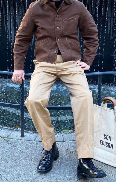 Workwear Men, Max Fashion, Pants Outfit Men, Vintage Workwear, Mens Workwear, Fashion Business Casual, Stylish Mens Outfits, Workwear Fashion, Heritage Fashion