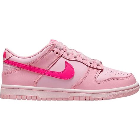 Pink Dunks #pink #pinknails #fashion Nike Dunk Low Triple Pink, Sneakers For School, Sports Closet, Nike Runners, Cute Shoe, Nike Sb Dunks Low, Fresh Shoes, Girls Shoes Kids, Nike Sb Dunks