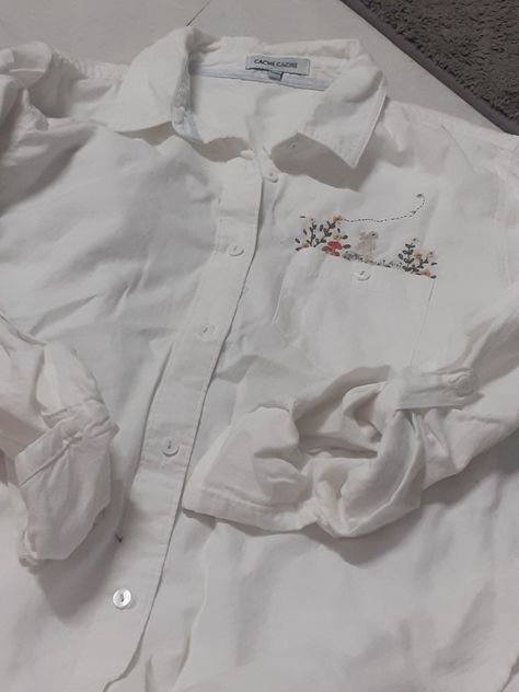 Embroidered Lab Coat, Lab Coat Embroidery, Coat Embroidery, Cute Embroidery, Embroidery Flowers, Lab Coat, Lab, Embroidery, Crochet