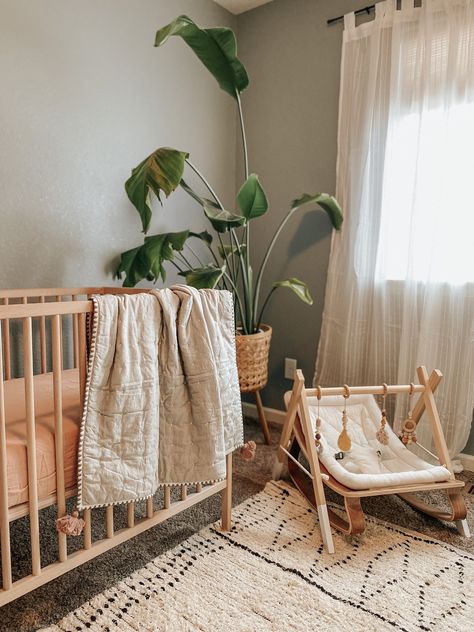 Build the nursery of your dreams with help from Crane Baby! Modern Baby Boy Nursery, Brown Crib, Minimal Nursery, Baby Room Neutral, Baby Crib Sheets, Nursery Room Design, Baby Room Inspiration, Dream Nurseries, Baby Room Design