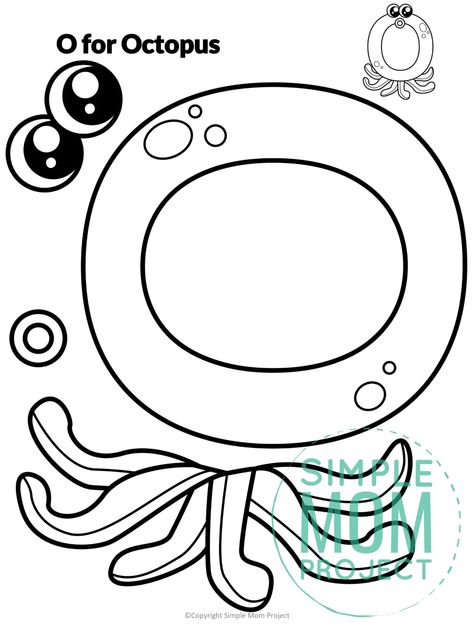 O Octopus Craft, O Is For Olaf, The Letter O Preschool Crafts, Letter O For Octopus, O For Octopus Craft, O Is For Octopus Craft, Letter O Arts And Crafts For Preschool, O For Octopus, Letter O Craft