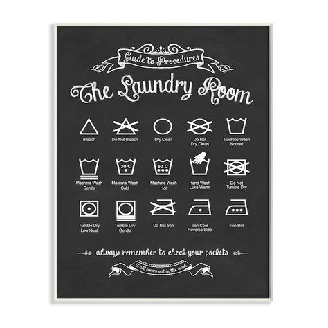 Business Symbols, Laundry Business, Laundry Symbols, Chalkboard Designs, Black Framed Art, Art Medium, Medium Fashion, Wall Art Plaques, Lithograph Print