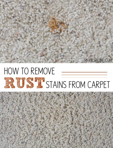 How to Remove Rust Stains from Carpet How To Get Rust Out Of Carpet, Krud Kutter, Remove Rust Stains, Lemon Vinegar, Removing Rust, Homemade Toilet Cleaner, Clean Baking Pans, Remove Rust, Cleaning Painted Walls