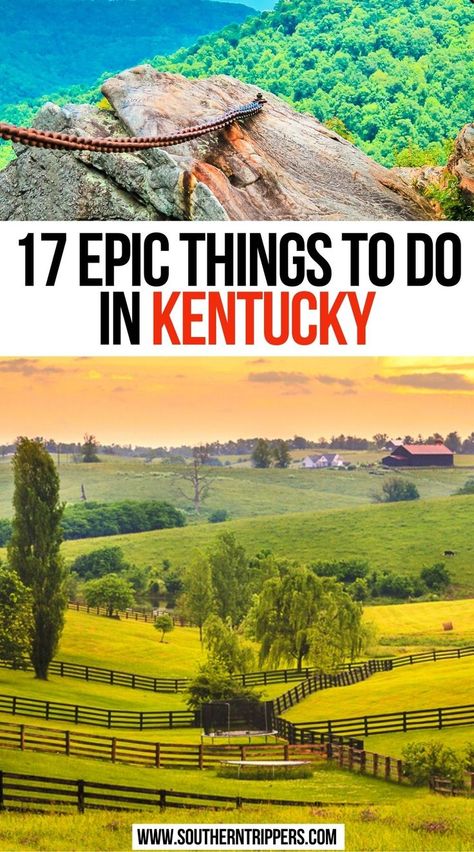 17 Epic Things to do in Kentucky Places To Visit In Kentucky, Things To Do In Kentucky, Kentucky Camping, Kentucky Attractions, Kentucky Vacation, Kentucky Bourbon Trail, Kentucky Travel, Road Trip Places, Usa Travel Guide