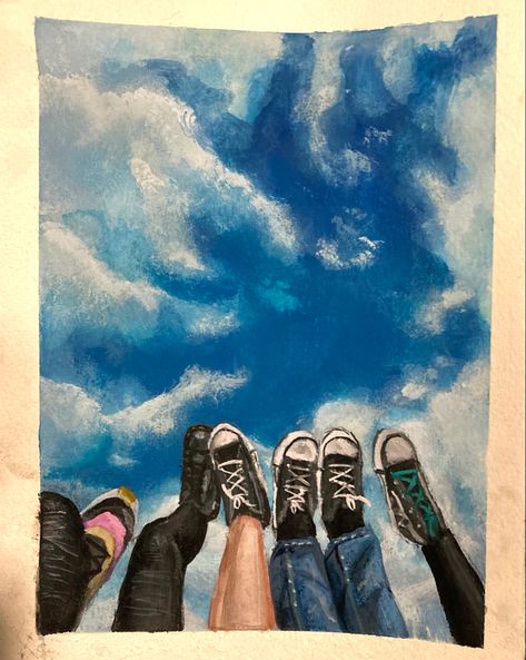 Painting of me and my best friends💗💗💗 Painting Friendship Best Friends, Friendship Paintings Best Friends, Happy Art Paintings, Friendship Painting, Friendship Paintings, Broken Friendship, Five Friends, Friend Painting, Art Things