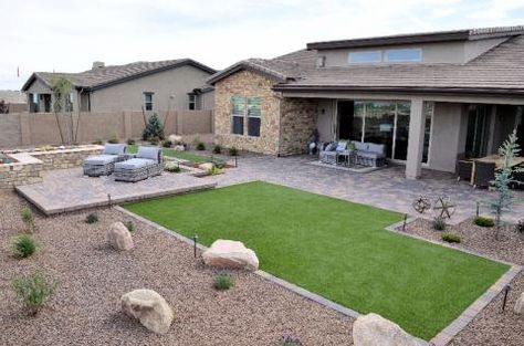 Turf Landscaping, Arizona Backyard Landscaping, Desert Landscaping Backyard, Desert Backyard, Low Maintenance Backyard, Arizona Backyard, Prescott Arizona, Zero Energy, Arizona Landscape