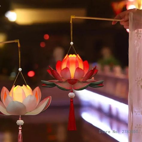 Handheld Blossom Lotus Flower Lanterns Light Party Glowing Lanterns for MidAutumn Festival Gift Dancing Props Lightweight - AliExpress Dancing Props, Lotus Lantern, Lanterns Light, Light Party, Bright Light, Bright Lights, Lantern Lights, Japanese Culture, Lotus Flower