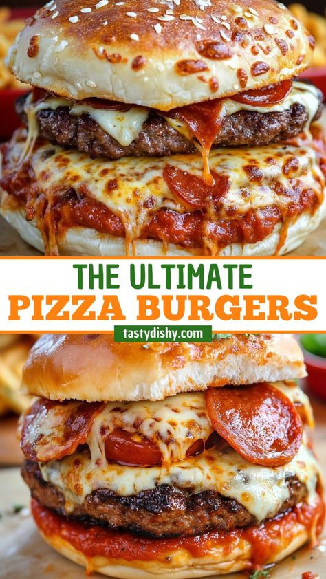 Recipes Archives - Delicious Recipes - Easy Cooking Ideas and Tasty Dishes Pizza Burgers Recipe, Easy Cooking Ideas, Homemade Hamburger Patties, Hot Sandwich Recipes, Juicy Burgers, Pizza Burger, Pizza Burgers, Homemade Hamburgers, Pizza Ingredients