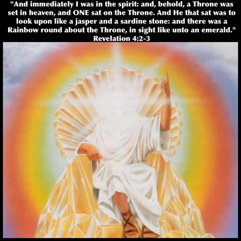 Revelation 4:2-3. The Rainbow is the Lord's Bright Morning Star, Revelation 20, Revelation 4, Jesus Christ Quotes, Tribe Of Judah, Bible Pictures, Prophetic Art, Mustard Seeds, Church Activities