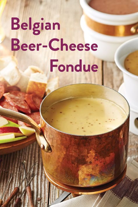 Melting Pot Fondue Recipes, Fondue Charcuterie Board, Cheese Fondue Recipe, Fondue Dippers, Beer Cheese Fondue, Fondue Dinner, Fondue Recipes Cheese, Beer Cheese Soups, Belgian Beer