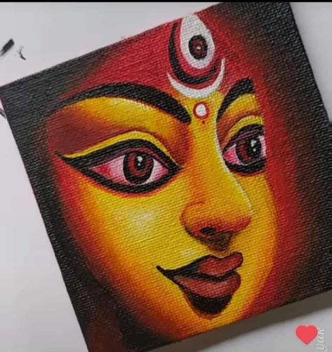 Maa Durga Painting Easy, Kula Art, Kulo Design, Ma Durga Painting, Devi Painting, Student Exhibition, Buddha Painting Canvas, Ganesh Art Paintings, Modern Art Canvas Painting