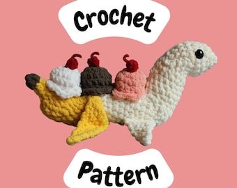 CroutonsCrochet - Etsy Monster Amigurumi, Banana Peel, Loch Ness Monster, Loch Ness, Fun Crochet Projects, Banana Split, Diy Crochet Projects, Unique Crochet, Half Double Crochet